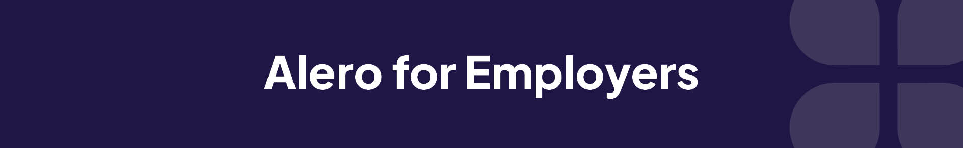 Alero For Employers Banner