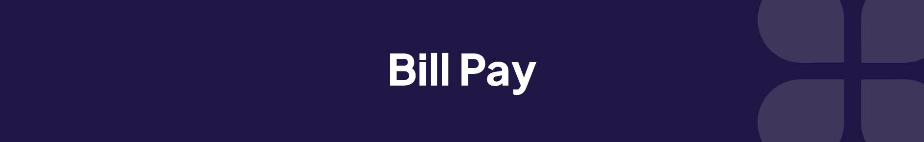 Bill Pay Banner