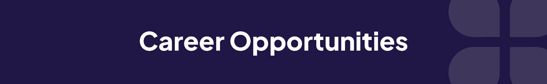 Career Opportunities Banner