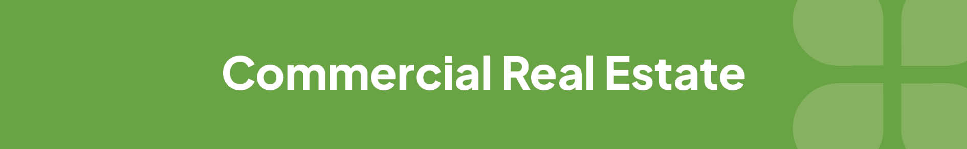 Commercial Real Estate Banner