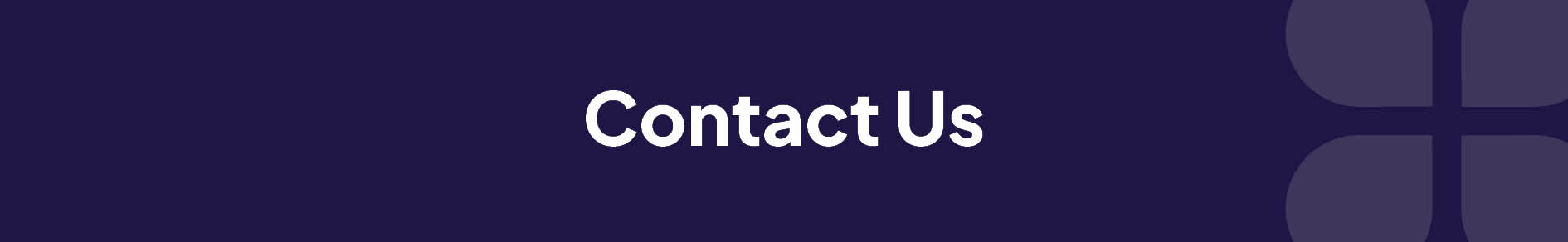Contact Us Banner