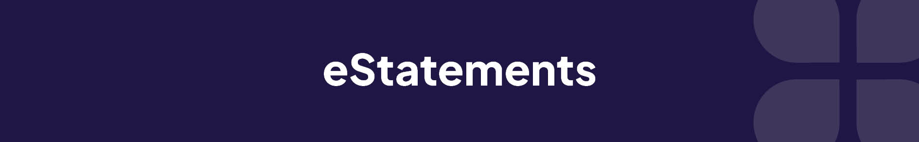 eStatements Banner