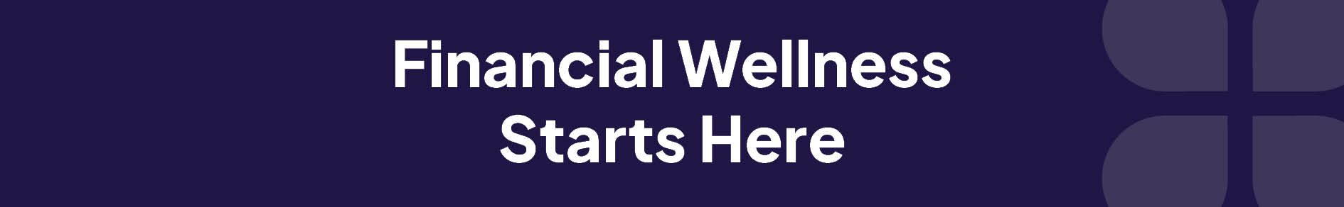 Financial Wellness Banner