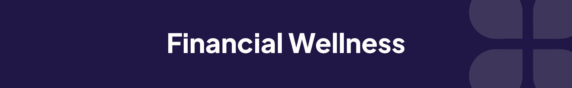 Financial Wellness Banner