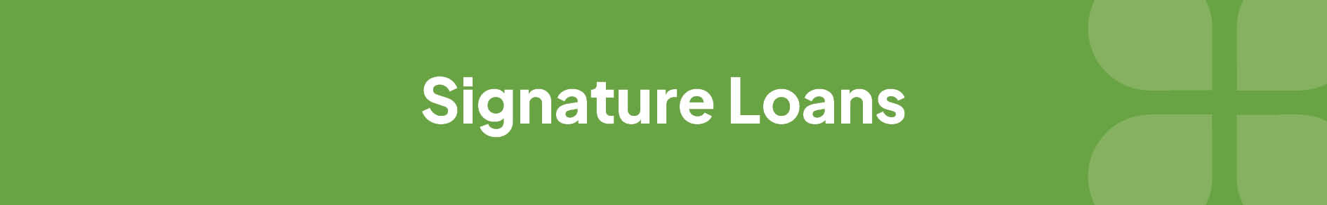 Signature Loans Banner