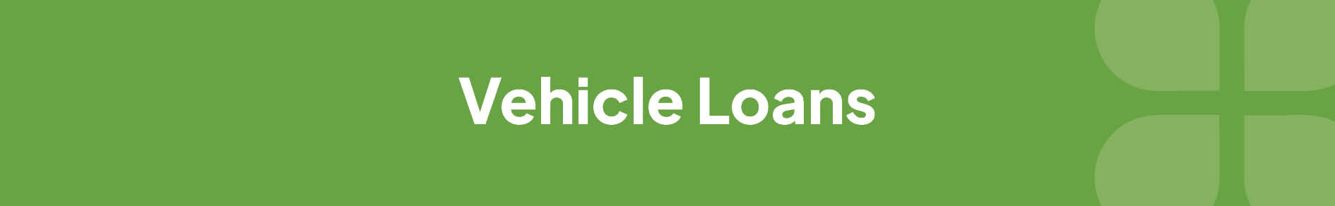 Vehicle Loans Banner