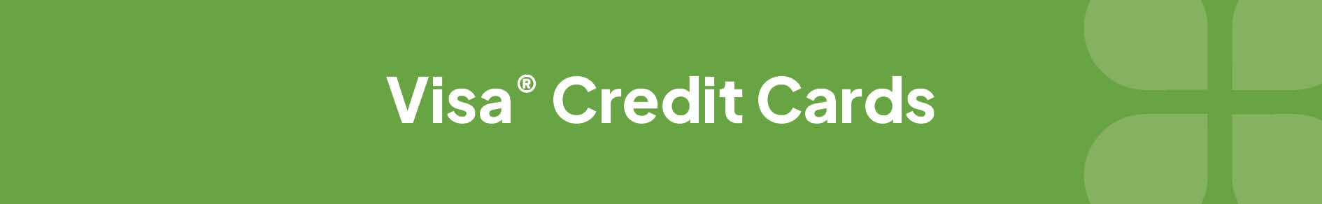 Visa Credit Cards Banner