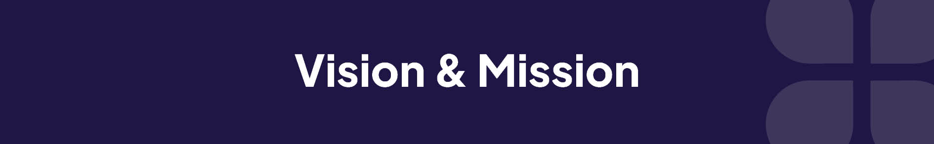 Vision & Mission Banner
